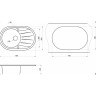 Кухонная мойка GRANULA СТАНДАРТ ST-7601 графит (черно-серый) 7601 GPAFIT