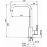 Смеситель для кухни GRANULA ST-4033, алюминиум ST-4033 ALYUMIHIYM