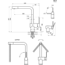 Смеситель кухонный GRANULA 5017 нерж 5017 HEPJ